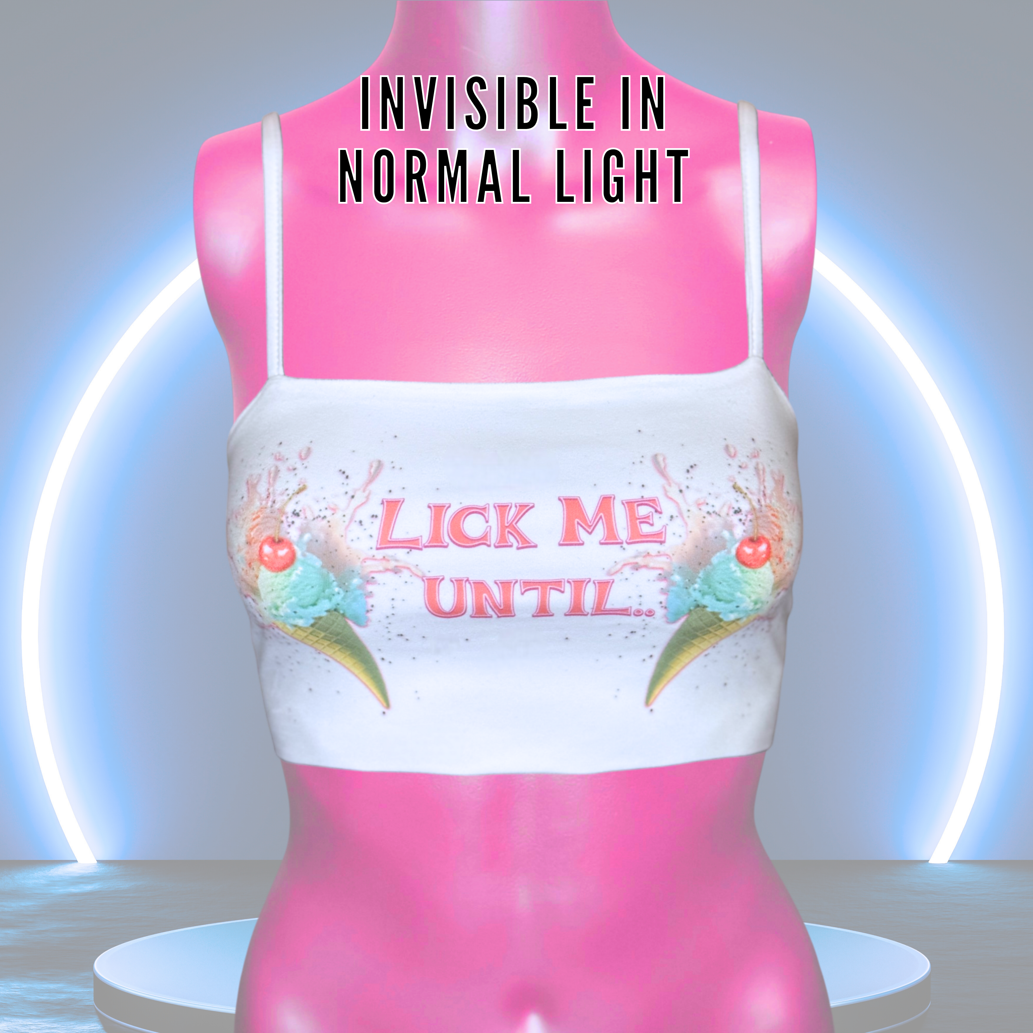 Ice Cream Mesh-Back Crop